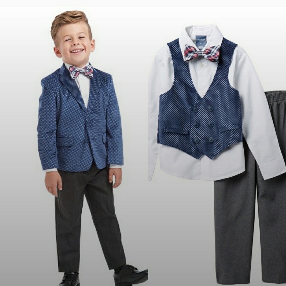 Nautica sz 5 polka dot velvet 5pc suit